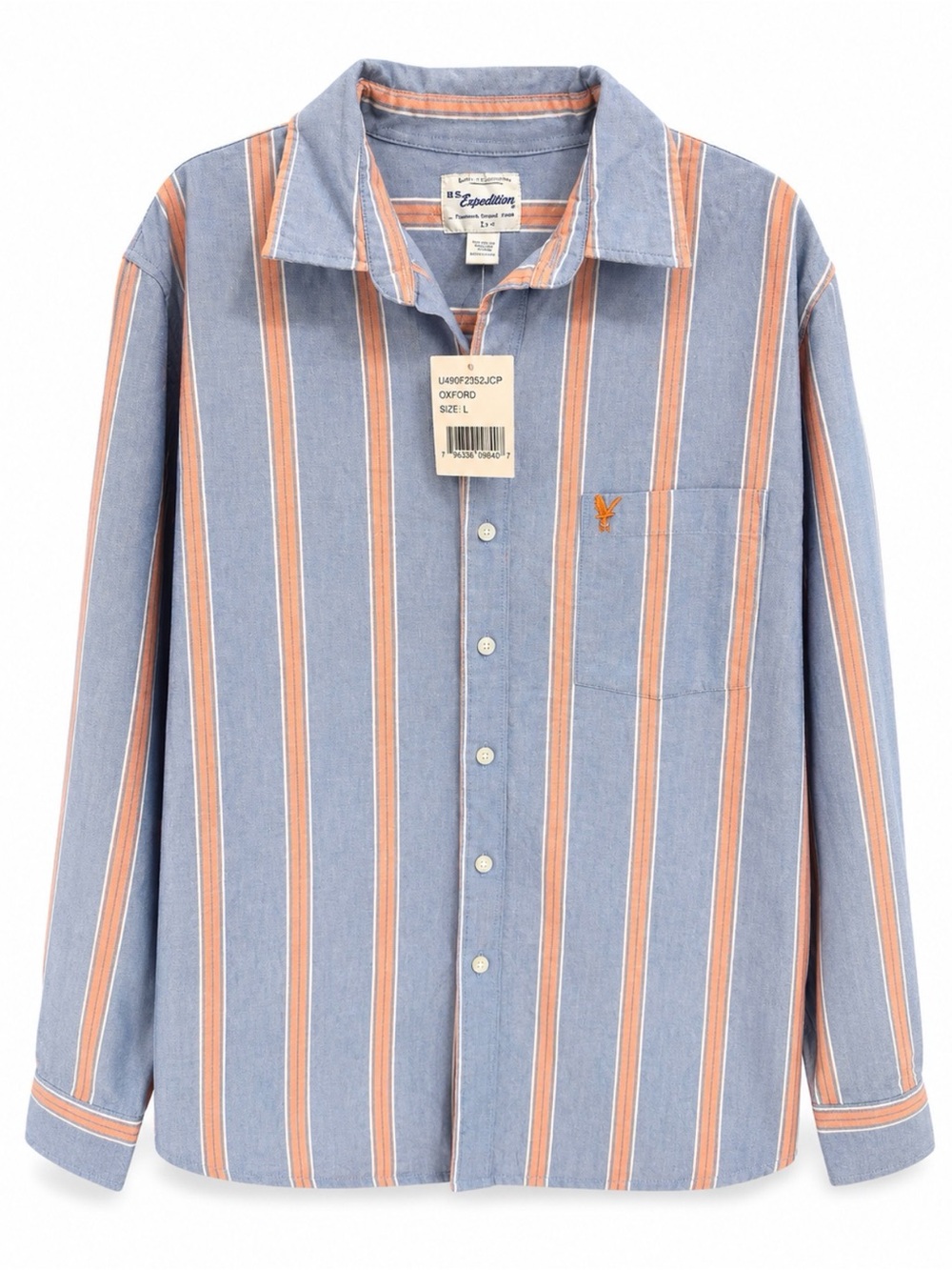 🍋 U.S. Expedition Men’s Long Sleeve Oxford Shirt – Size Large – NWT